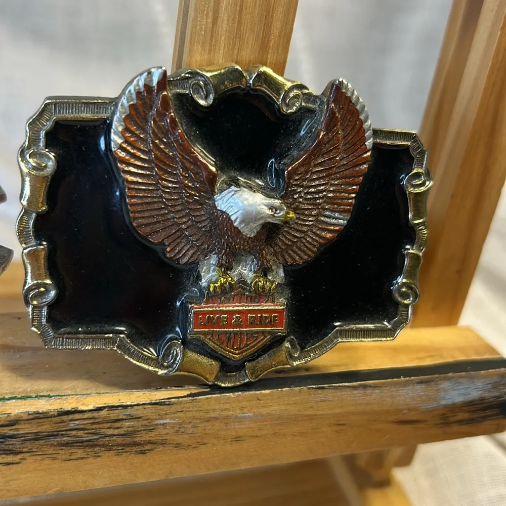 Harley-Davidson Live and Ride collectable belt buckle made in USA